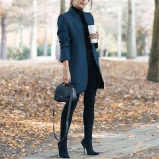 Foto 2 | Venta Internacional- Saco de Invierno Tipo Blazer para Mujer Liso Largo