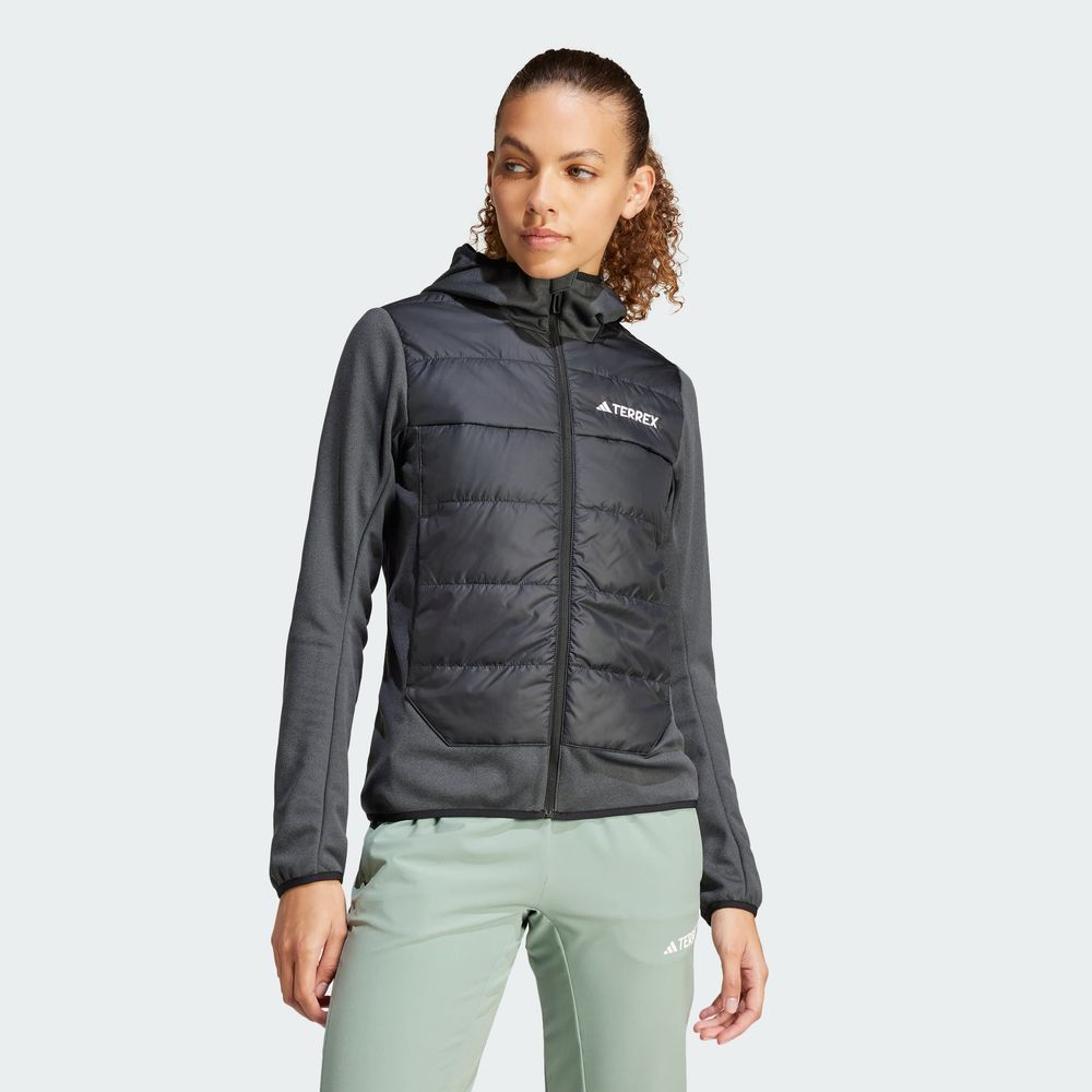 Foto 4 pulgar | Chamarra Térmica con Gorro Adidas Terrex Multi Hybrid Negra para Mujer
