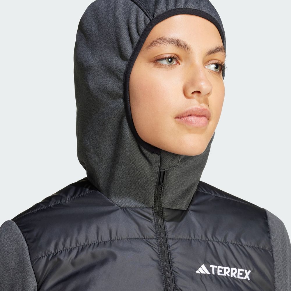 Foto 8 pulgar | Chamarra Térmica con Gorro Adidas Terrex Multi Hybrid Negra para Mujer