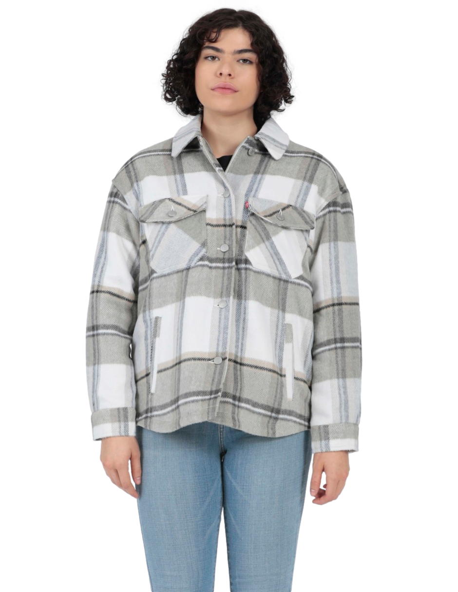 Chamarra Levi's Shirt color Gris