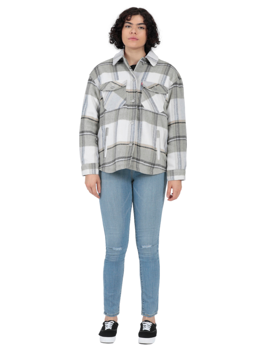 Foto 5 pulgar | Chamarra Levi's Shirt color Gris