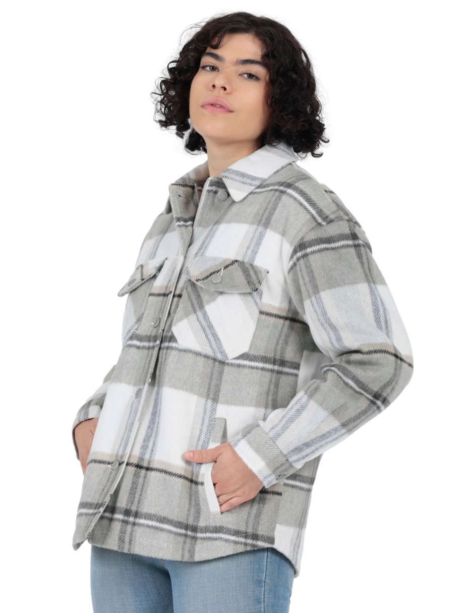 Foto 5 | Chamarra Levi's Shirt color Gris