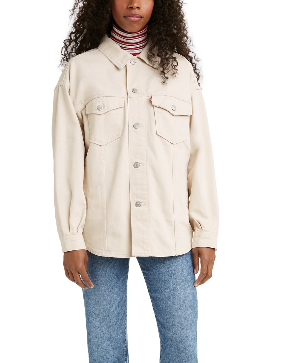 Chamarra Levi'S Shirt Beige Para Mujer | Coppel.com