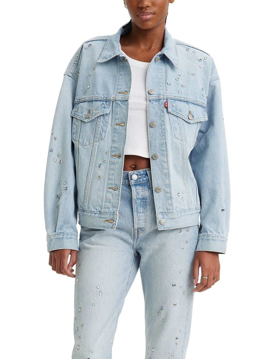 Foto 2 | Chamarra '90s Trucker Levi's color Azul