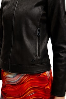 Foto 4 | Chaqueta Biker Slim Negro Desigual