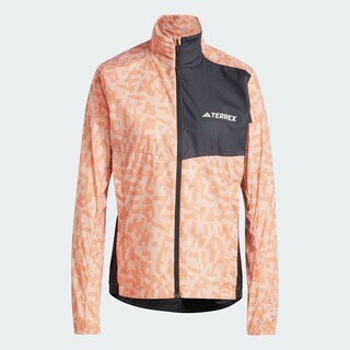 Foto 2 | Chamarra Rompevientos Terrex Trail Running Adidas Rosa Mujer