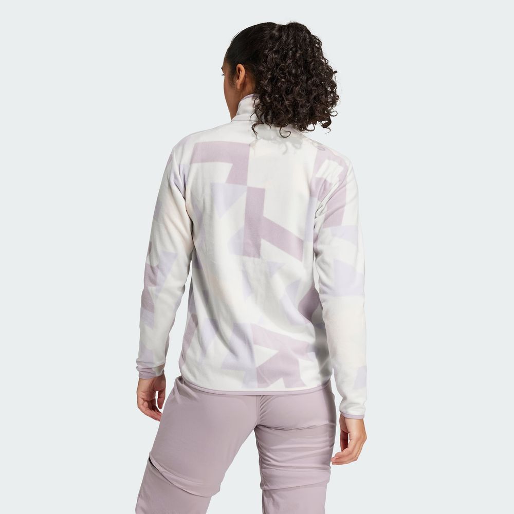 Foto 6 pulgar | Chamarra Adidas Terrex Multi Printed Full-zip Fleece Gris para Mujer