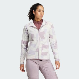 Foto 6 | Chamarra Adidas Terrex Multi Printed Full-zip Fleece Gris para Mujer