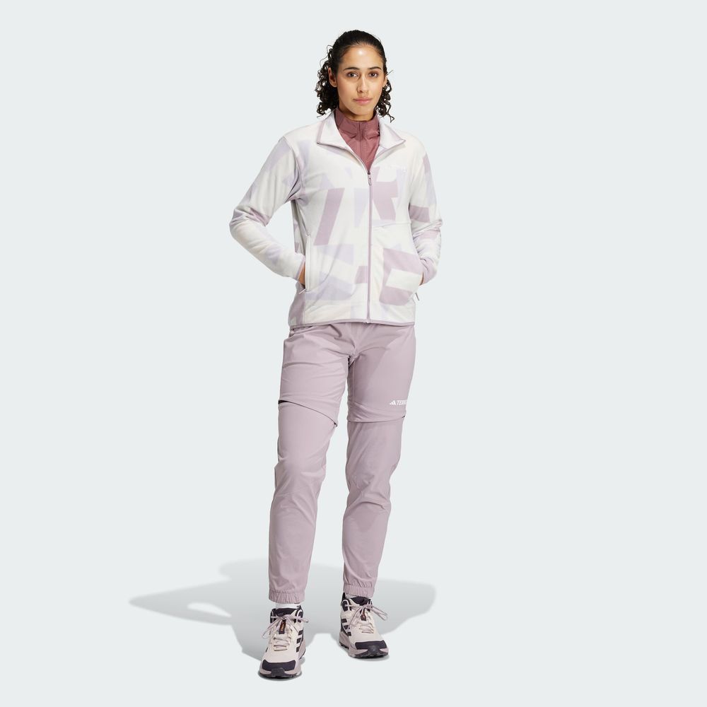 Foto 8 pulgar | Chamarra Adidas Terrex Multi Printed Full-zip Fleece Gris para Mujer