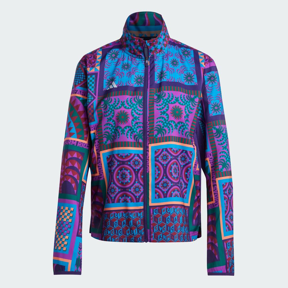 Foto 4 pulgar | Chamarra Adidas Adizero X Farm Morado para Mujer
