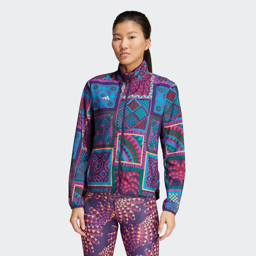 Foto 5 pulgar | Chamarra Adidas Adizero X Farm Morado para Mujer