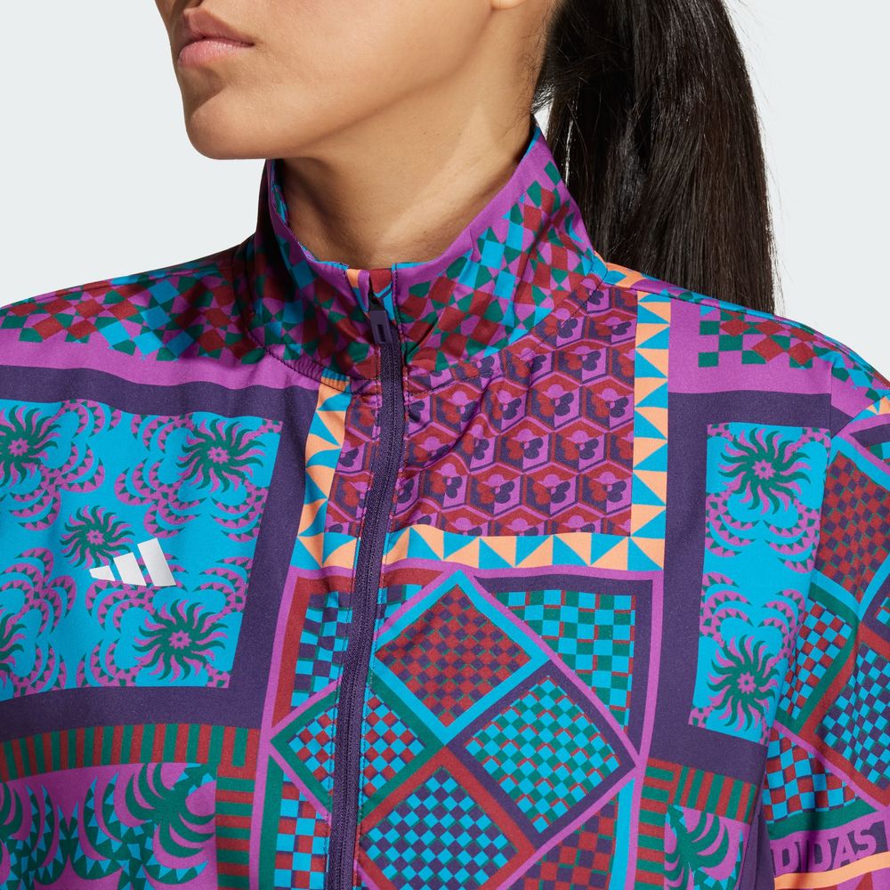 Foto 9 pulgar | Chamarra Adidas Adizero X Farm Morado para Mujer