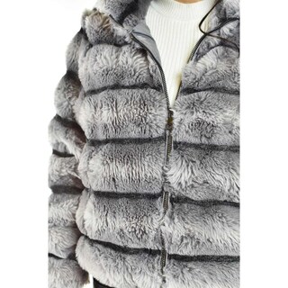 Foto 3 | Chamarra De Peluche Juvenil, 7517 (gris) Gris