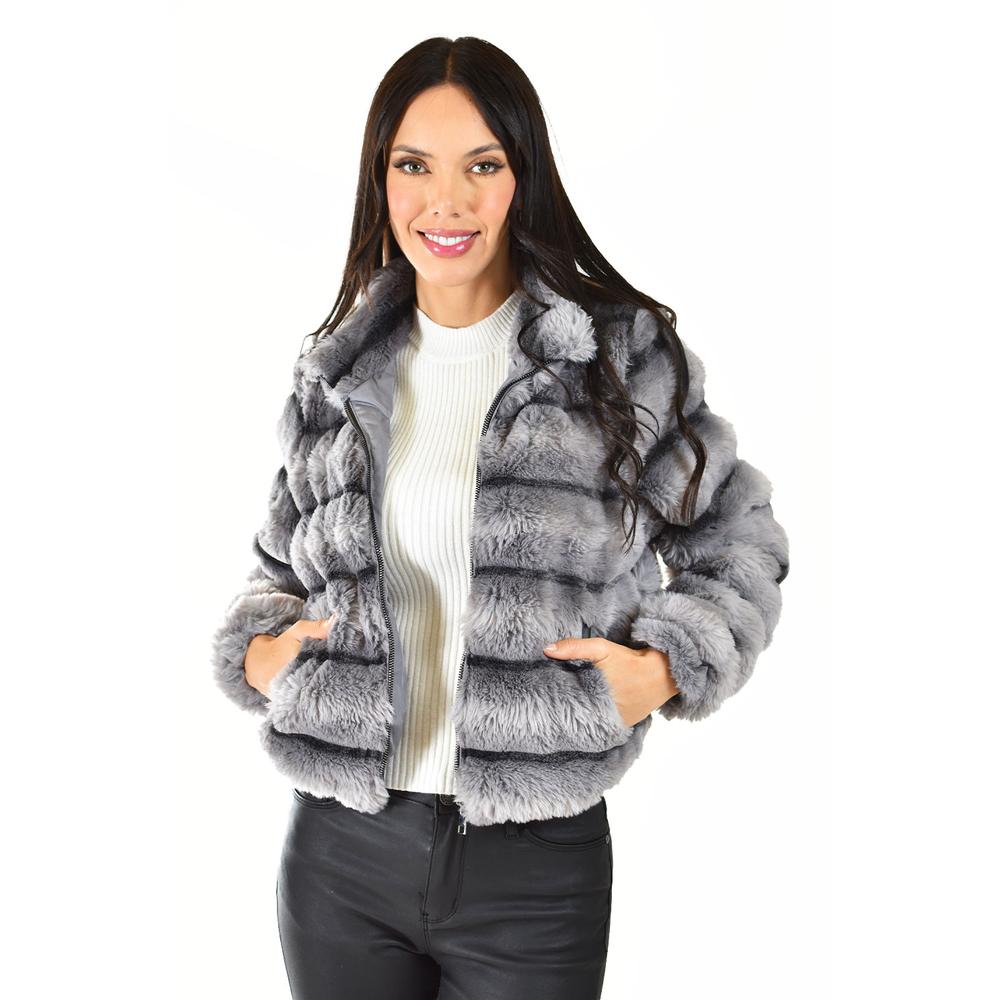 Foto 5 pulgar | Chamarra De Peluche Juvenil, 7517 (gris) Gris