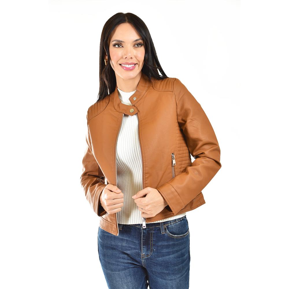Foto 1 | Chamarra De Piel Sintetica Roman Fashion /juvenil, 6859 (cafe) Cafe