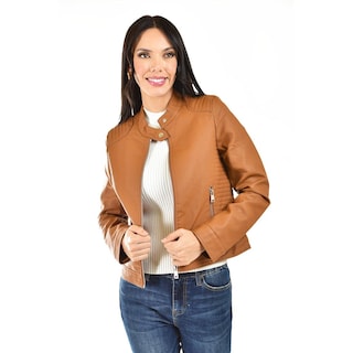 Foto 1 | Chamarra De Piel Sintetica Roman Fashion /juvenil, 6859 (cafe) Cafe