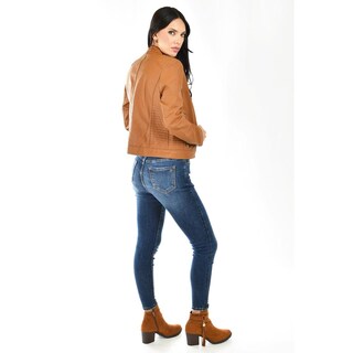 Foto 3 | Chamarra De Piel Sintetica Roman Fashion /juvenil, 6859 (cafe) Cafe