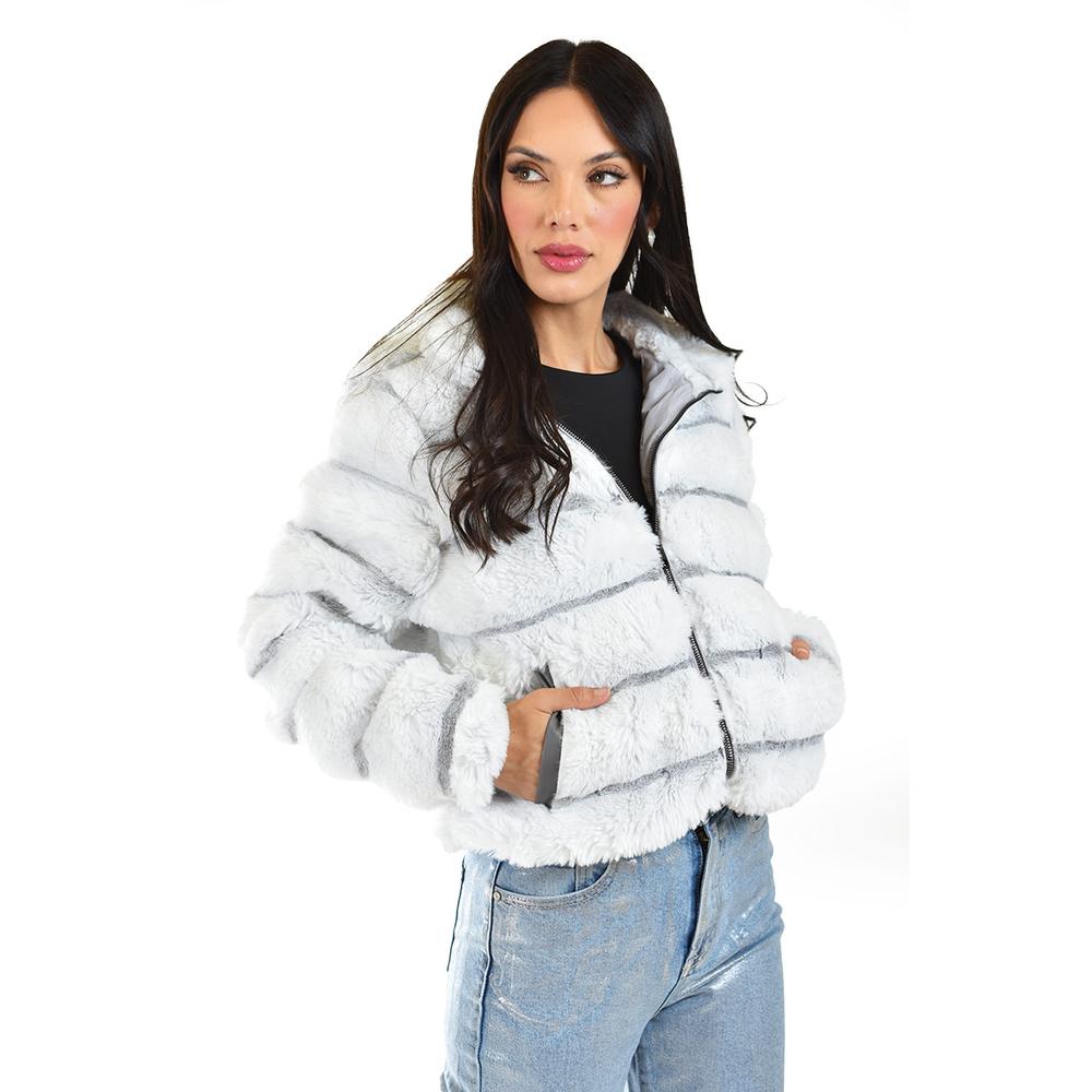 Foto 5 | Chamarra De Peluche Juvenil, 7517 (blanco) Blanco