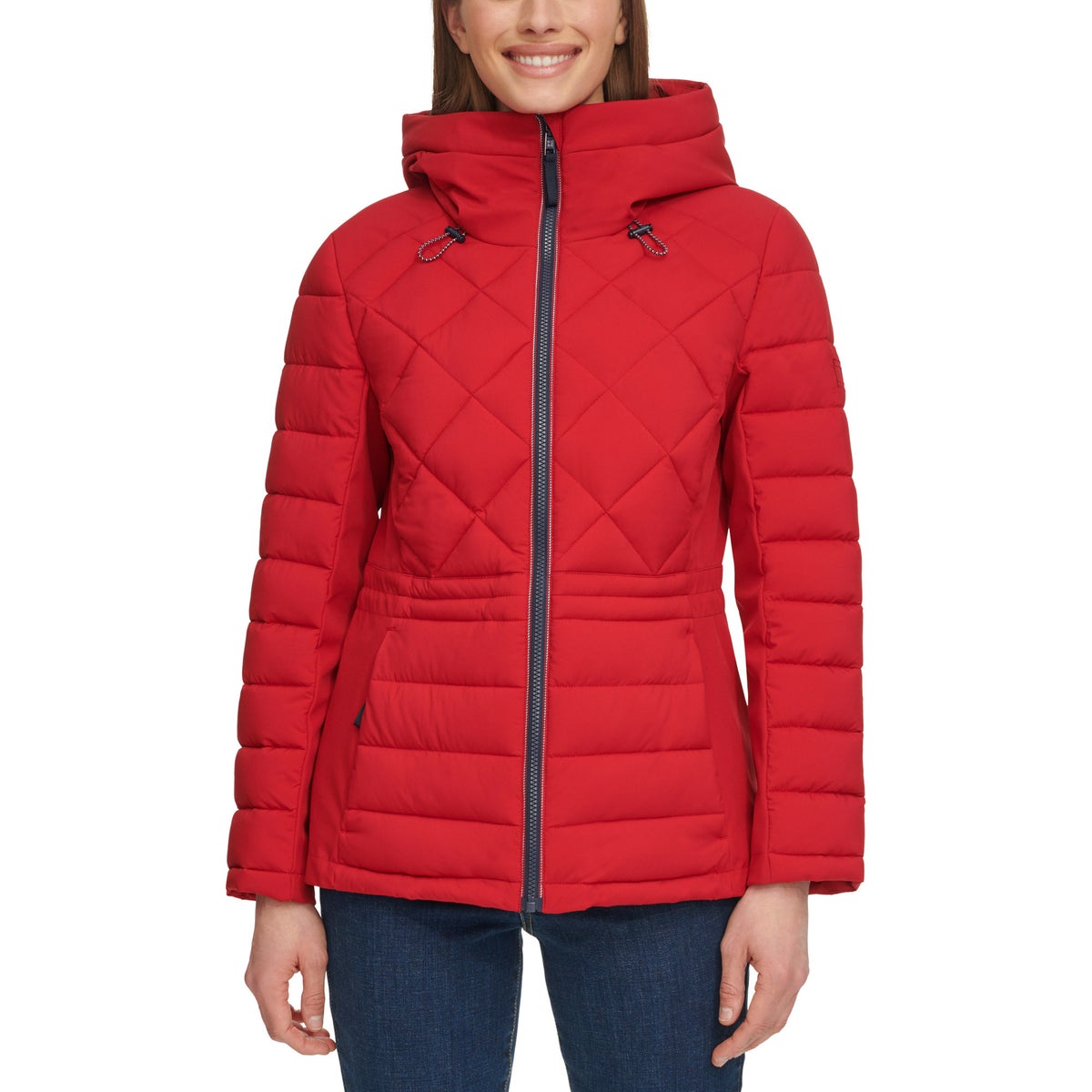 Foto 5 pulgar | Chamarra Tommy Hilfiger Acolchada Ladies' Quilted Mixed Media Jacket Chaqueta Roja Para Mujer