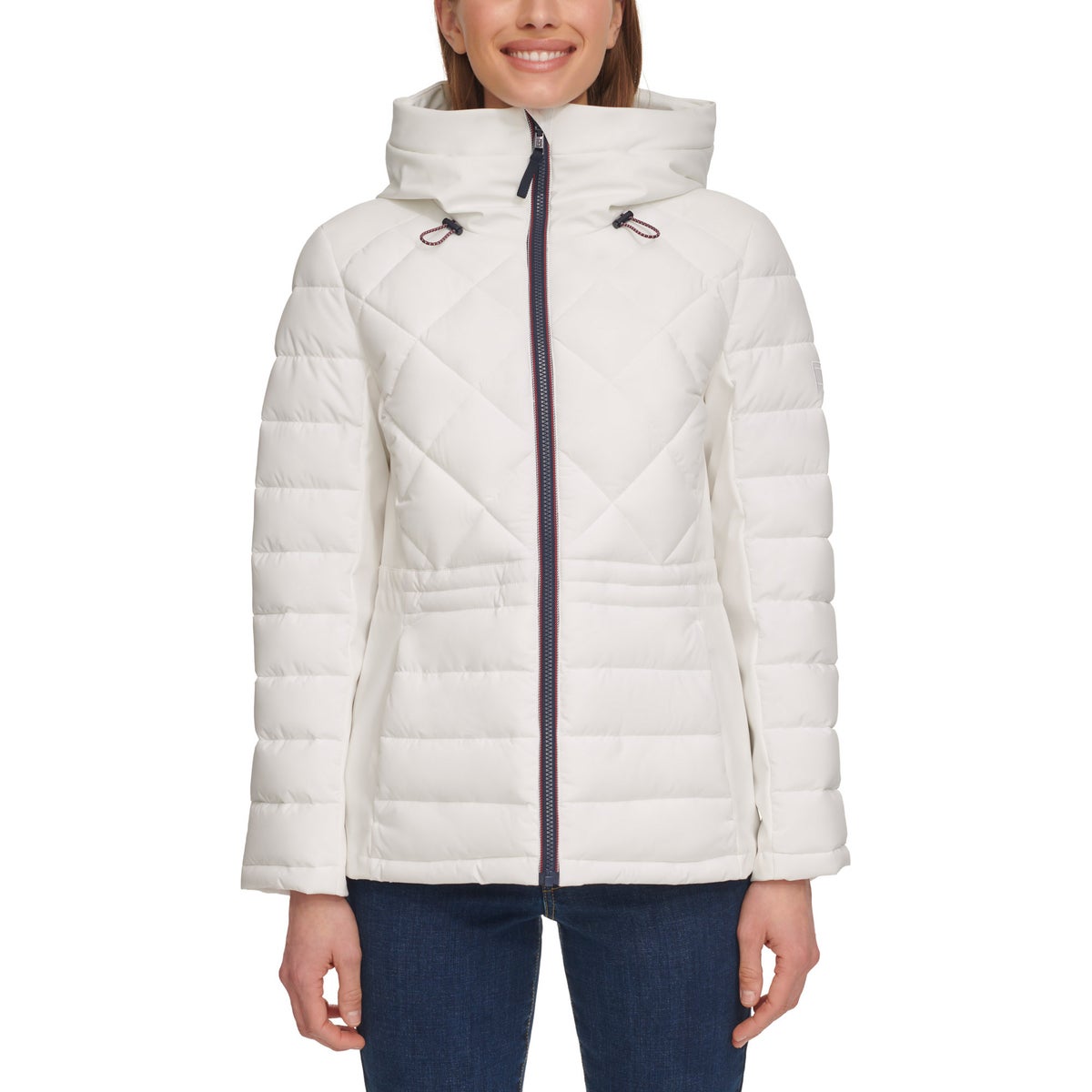Foto 5 pulgar | Chamarra Tommy Hilfiger Acolchada Ladies' Quilted Mixed Media Jacket Chaqueta Blanca Para Mujer
