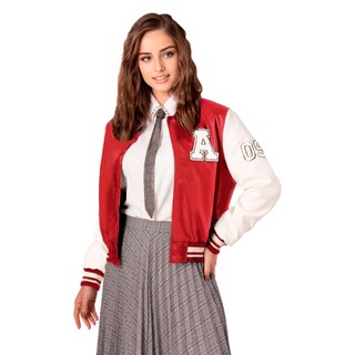 Foto 1 | Chamarra Bomber Britos Jeans Mujer Universitario Bo3171
