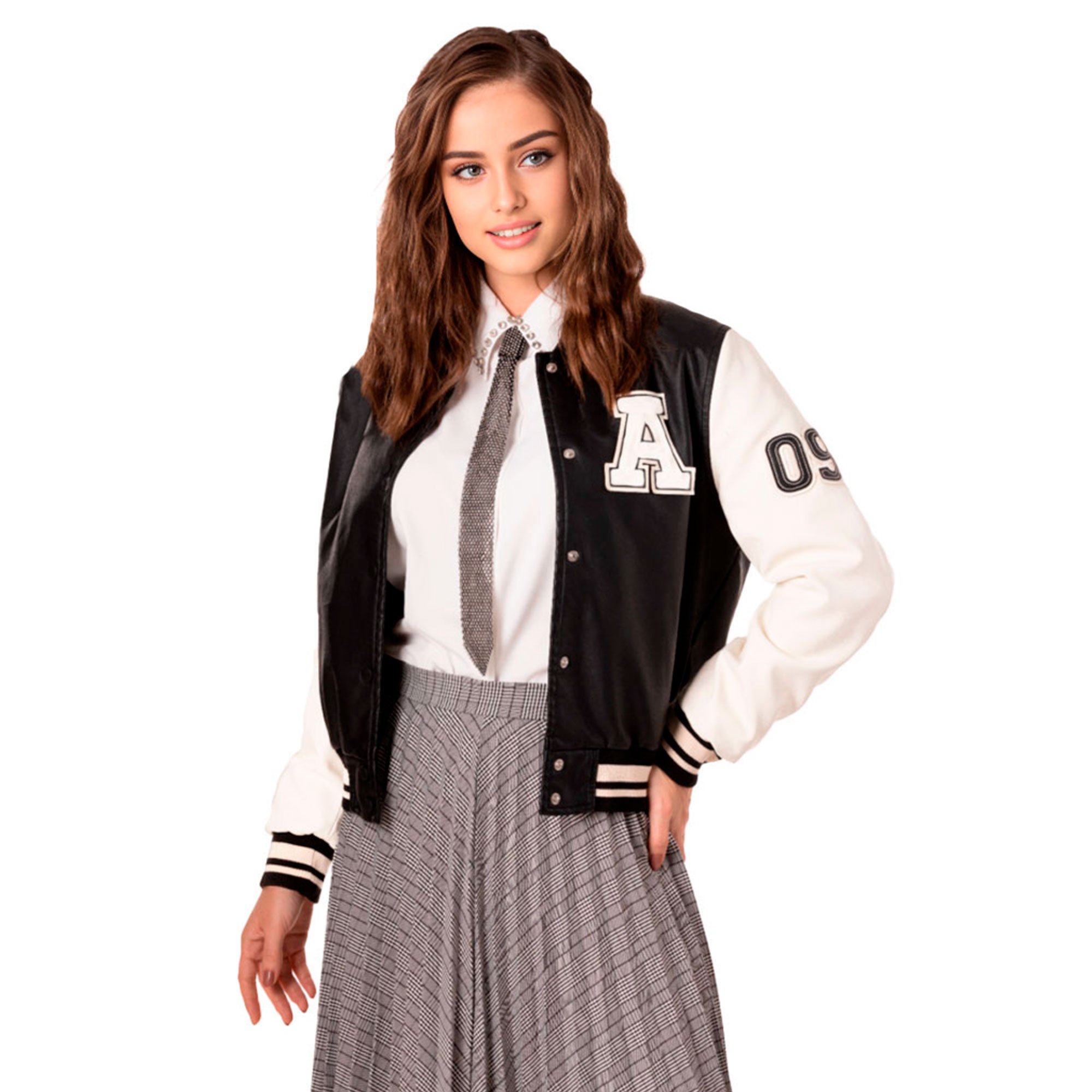Chamarra Bomber Britos Jeans Mujer Universitario Bo3171