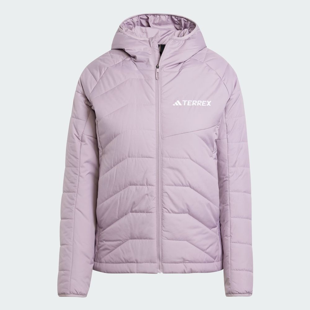 Foto 4 pulgar | Chamarra Térmica Terrex Multi Sintética Con Gorro Adidas Violeta Mujer