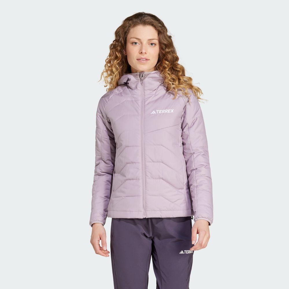 Foto 5 pulgar | Chamarra Térmica Terrex Multi Sintética Con Gorro Adidas Violeta Mujer