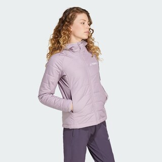 Foto 6 | Chamarra Térmica Terrex Multi Sintética Con Gorro Adidas Violeta Mujer
