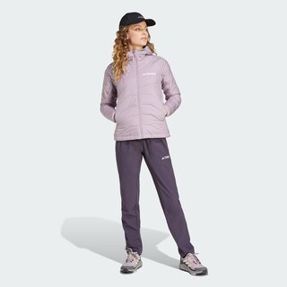 Foto 7 | Chamarra Térmica Terrex Multi Sintética Con Gorro Adidas Violeta Mujer
