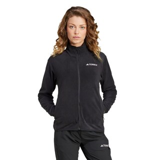 Foto 2 | Chamarra Terrex Multi Cierre Frontal Felpa Adidas Negro Mujer