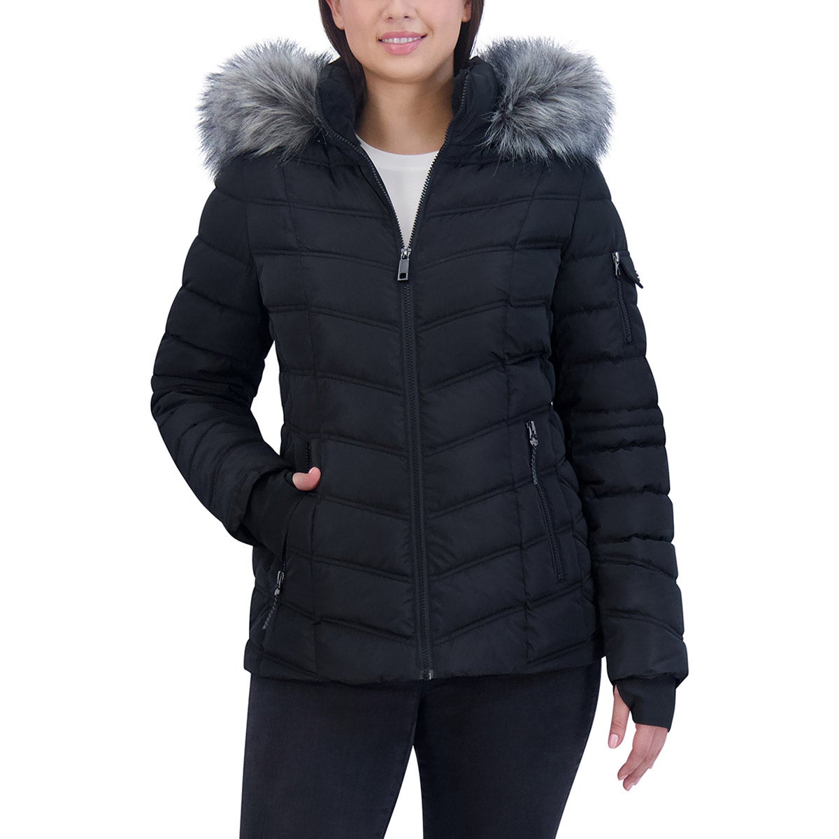 Chamarra Nautica Ladies Puffer Capucha Desmontable Chaqueta Premium Jacket