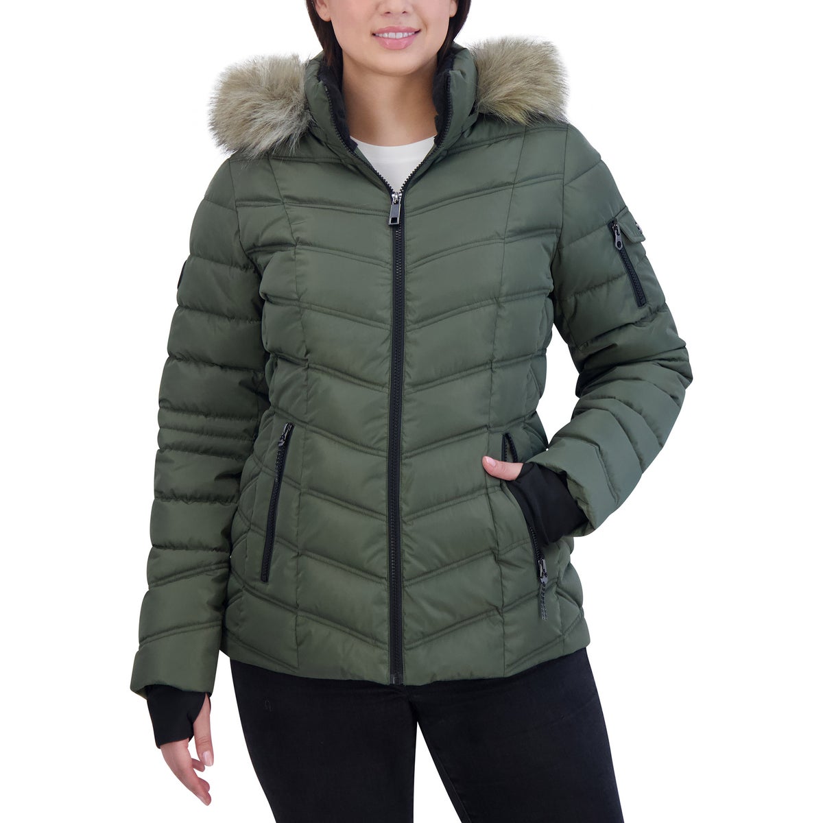 Foto 2 pulgar | Chamarra Nautica Ladies Puffer Capucha Desmontable Chaqueta Premium Jacket