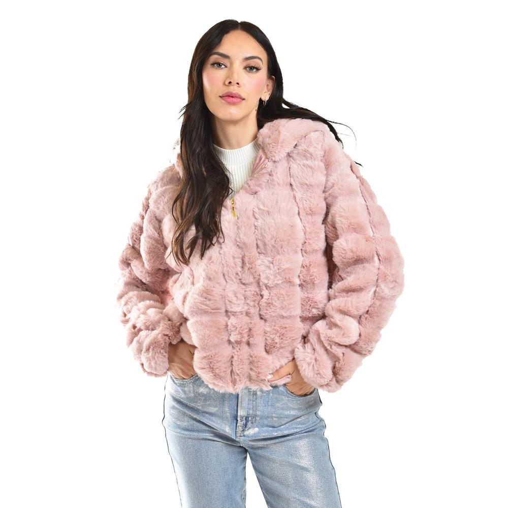 Chamarra De Peluche Con Capucha /juvenil, 24187 (rosa) Rosa
