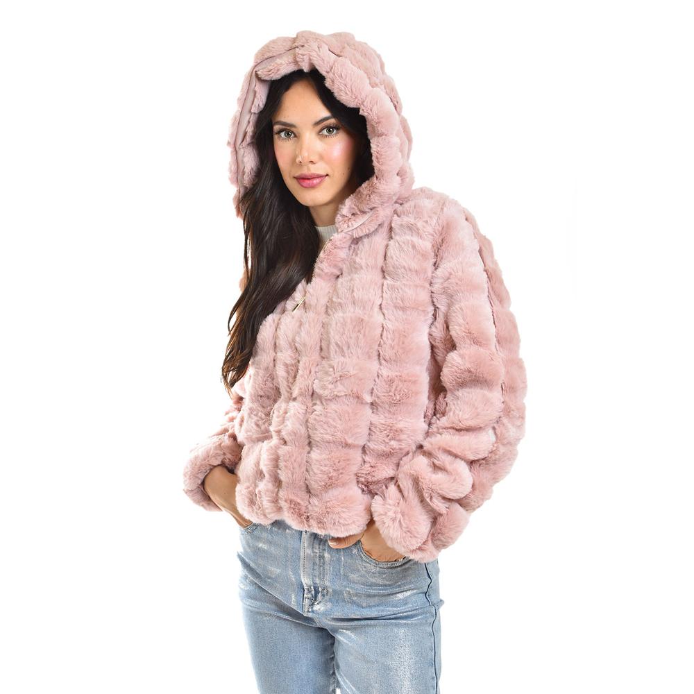 Foto 5 pulgar | Chamarra De Peluche Con Capucha /juvenil, 24187 (rosa) Rosa