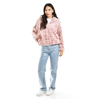 Foto 5 | Chamarra De Peluche Con Capucha /juvenil, 24187 (rosa) Rosa