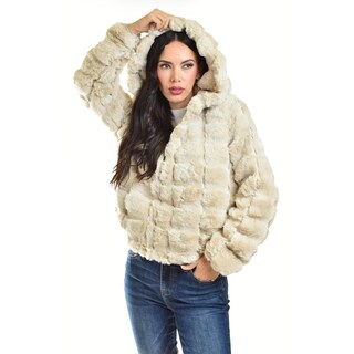 Foto 5 | Chamarra De Peluche Con Capucha /juvenil, 24187 (hueso) Beige