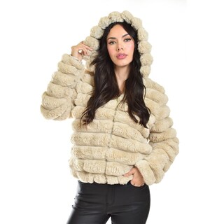 Foto 1 | Chamarra De Peluche Con Capucha /juvenil, 24192 (beige) Beige