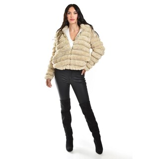 Foto 5 | Chamarra De Peluche Con Capucha /juvenil, 24192 (beige) Beige