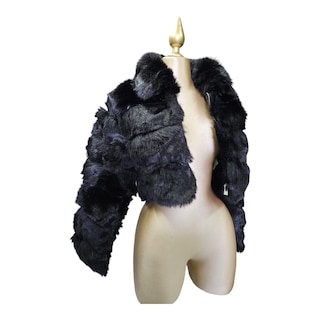 Foto 3 | Chamarra Con Peluche Color Negro Lc