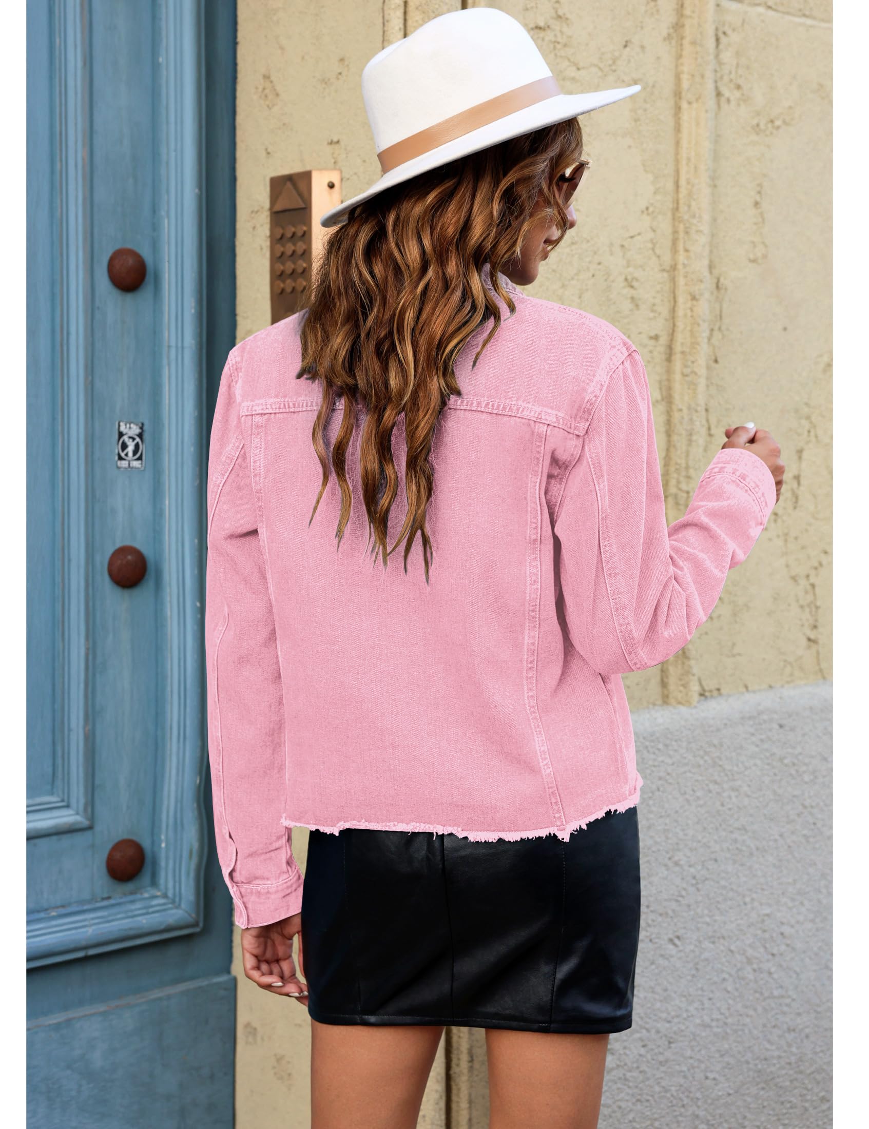 Foto 2 | Chaqueta Luvamia Para Mujer, Vaquera, Rosa, Xl, Para Tallas 16-18 - Venta Internacional.