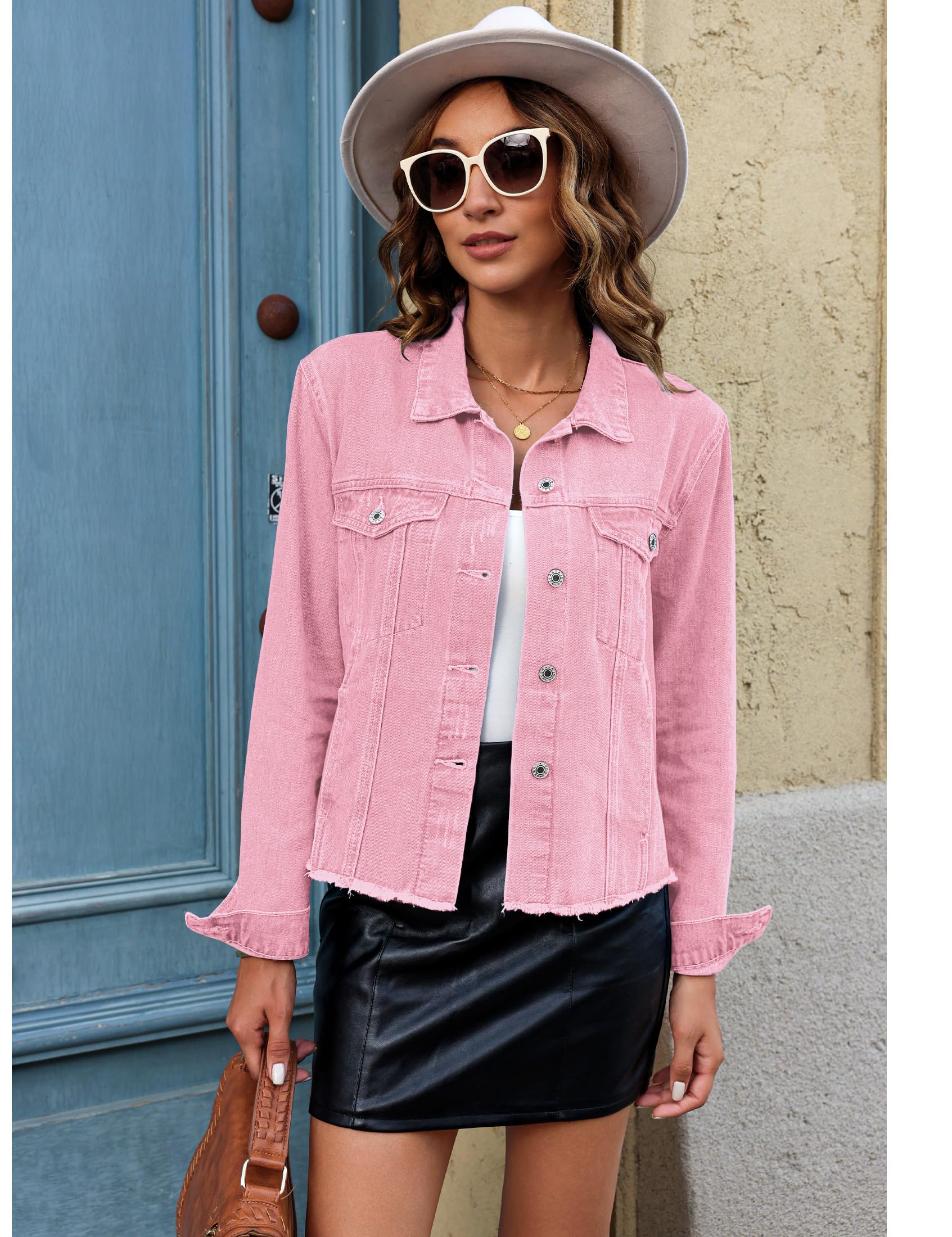 Foto 4 | Chaqueta Luvamia Para Mujer, Vaquera, Rosa, Xl, Para Tallas 16-18 - Venta Internacional.