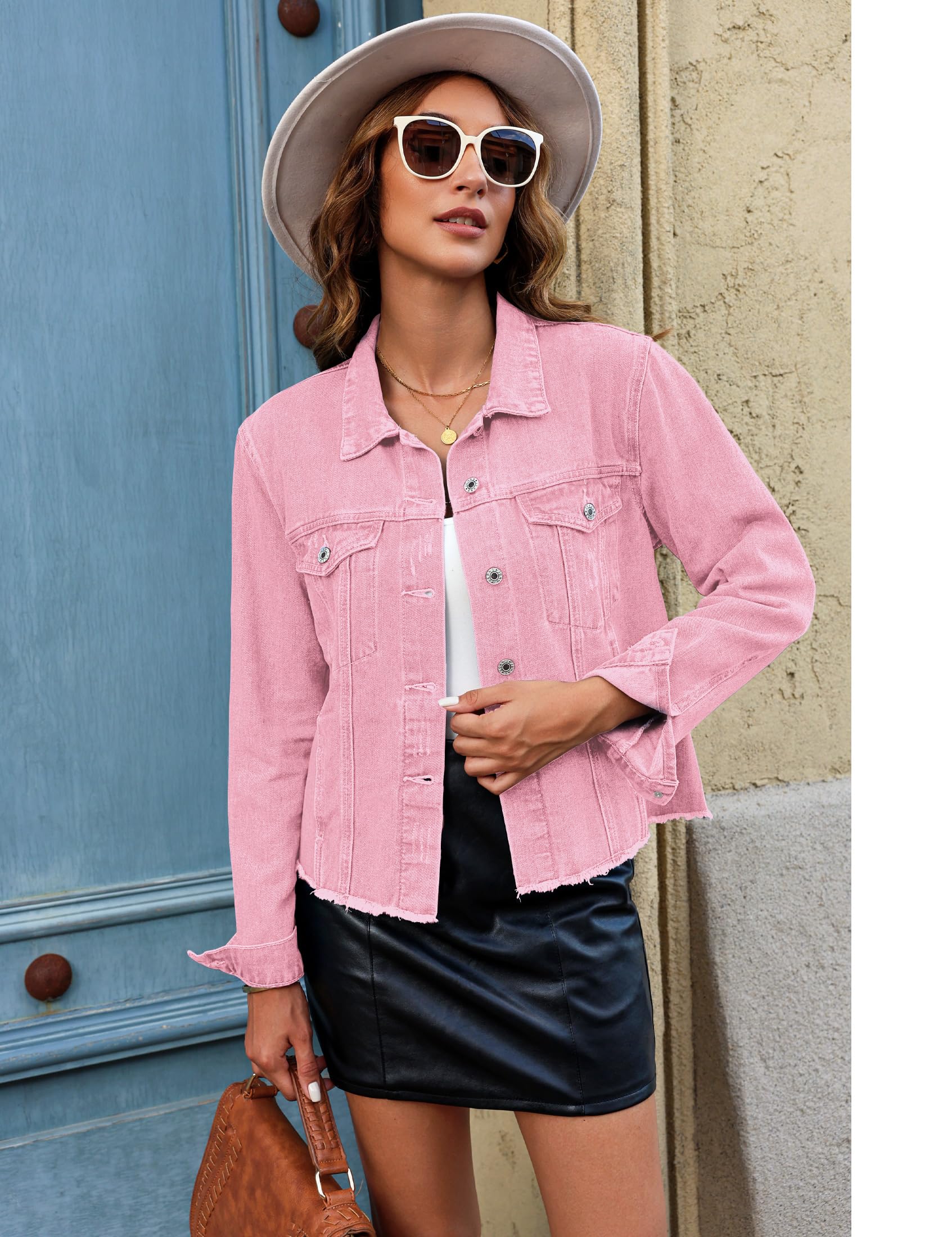 Foto 7 | Chaqueta Luvamia Para Mujer, Vaquera, Rosa, Xl, Para Tallas 16-18 - Venta Internacional.