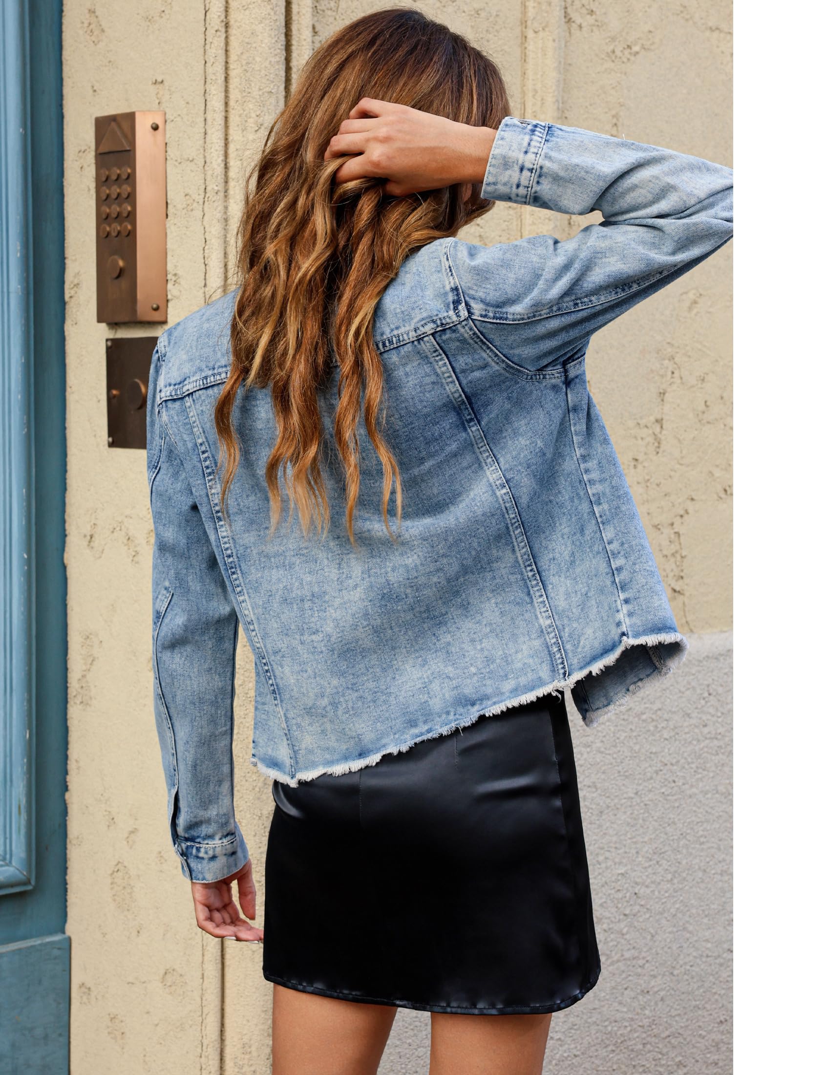 Foto 3 pulgar | Chaqueta Vaquera Luvamia Wishful Blue Para Mujer, Talla Xl (16-18) - Venta Internacional.