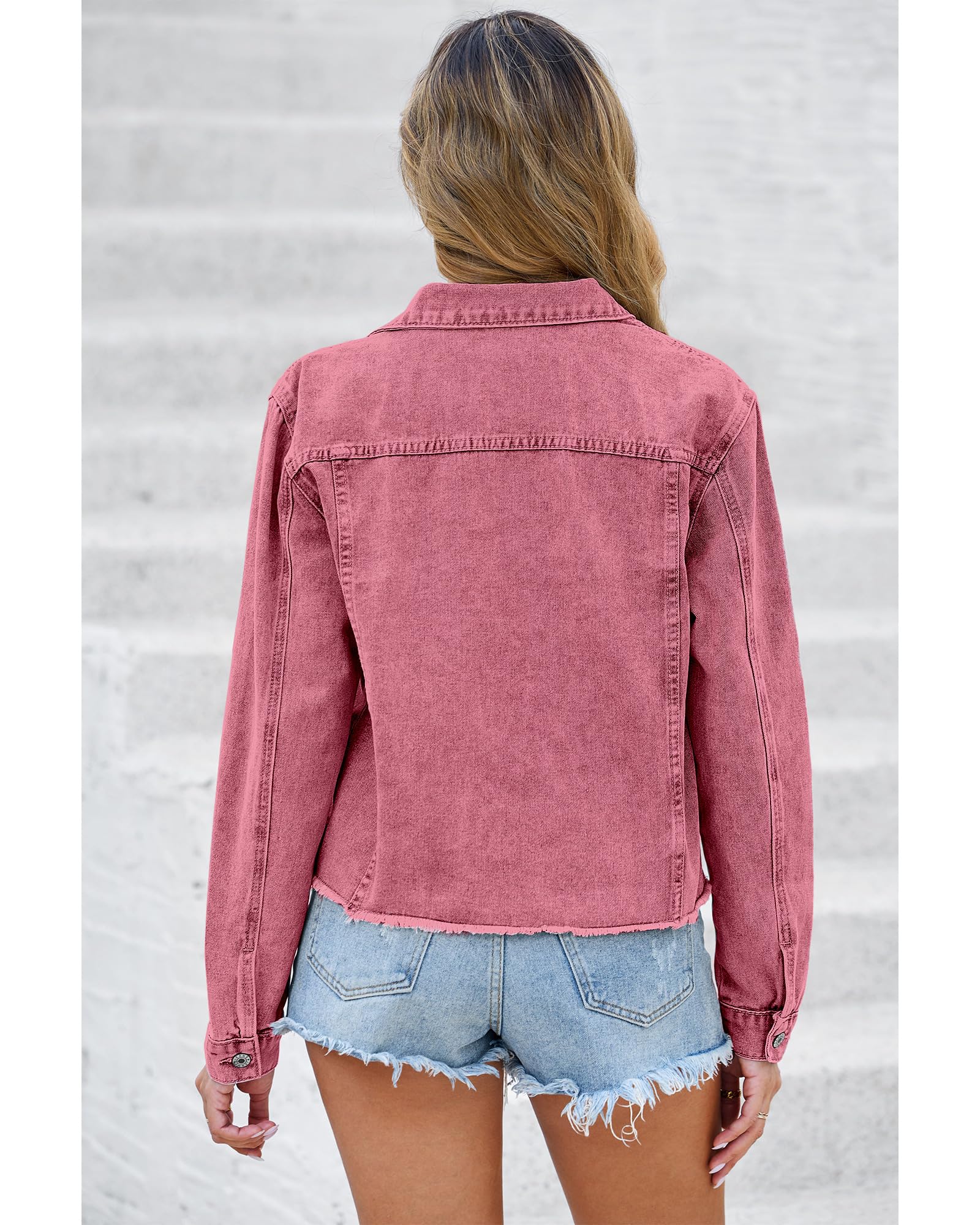 Foto 2 | Chaqueta Luvamia Denim Top 90 Brick Red Para Mujer, Talla Xl - Venta Internacional.