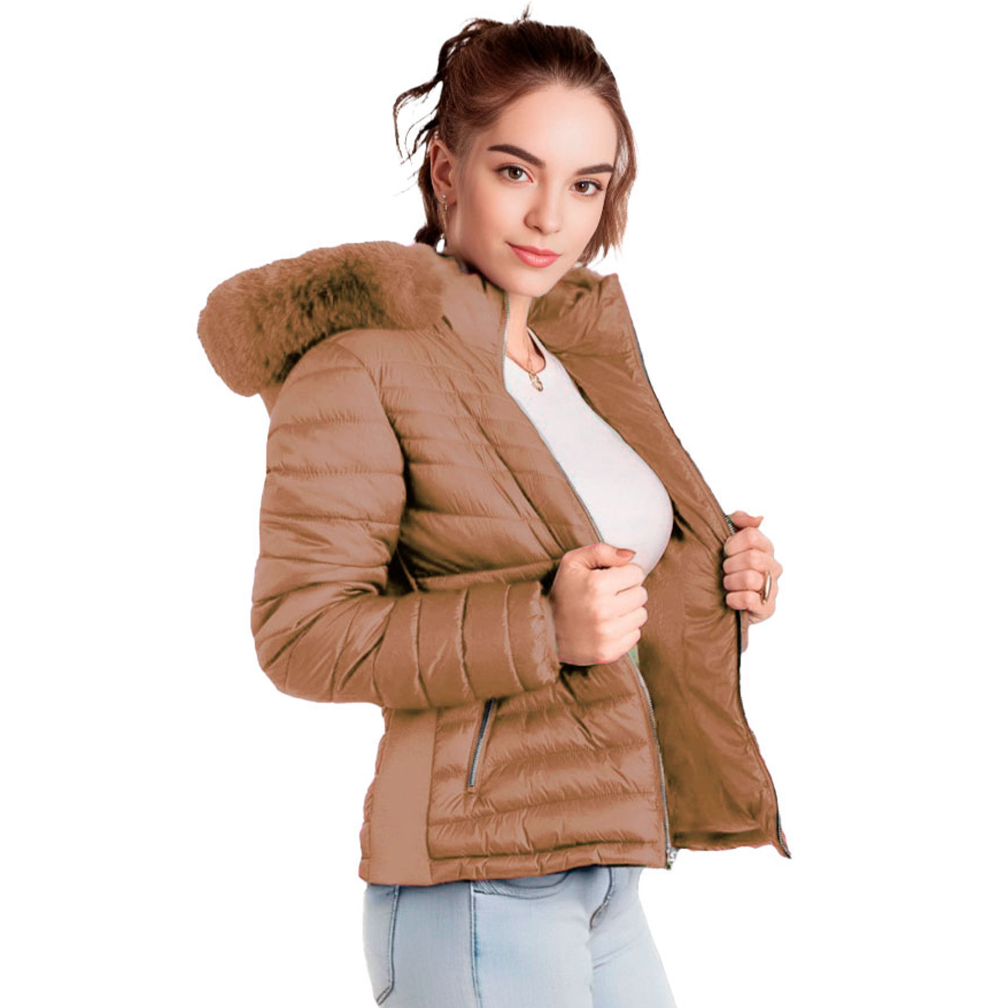 Foto 1 | Chamarra Capitonada Britos Jeans Mujer Bo3185