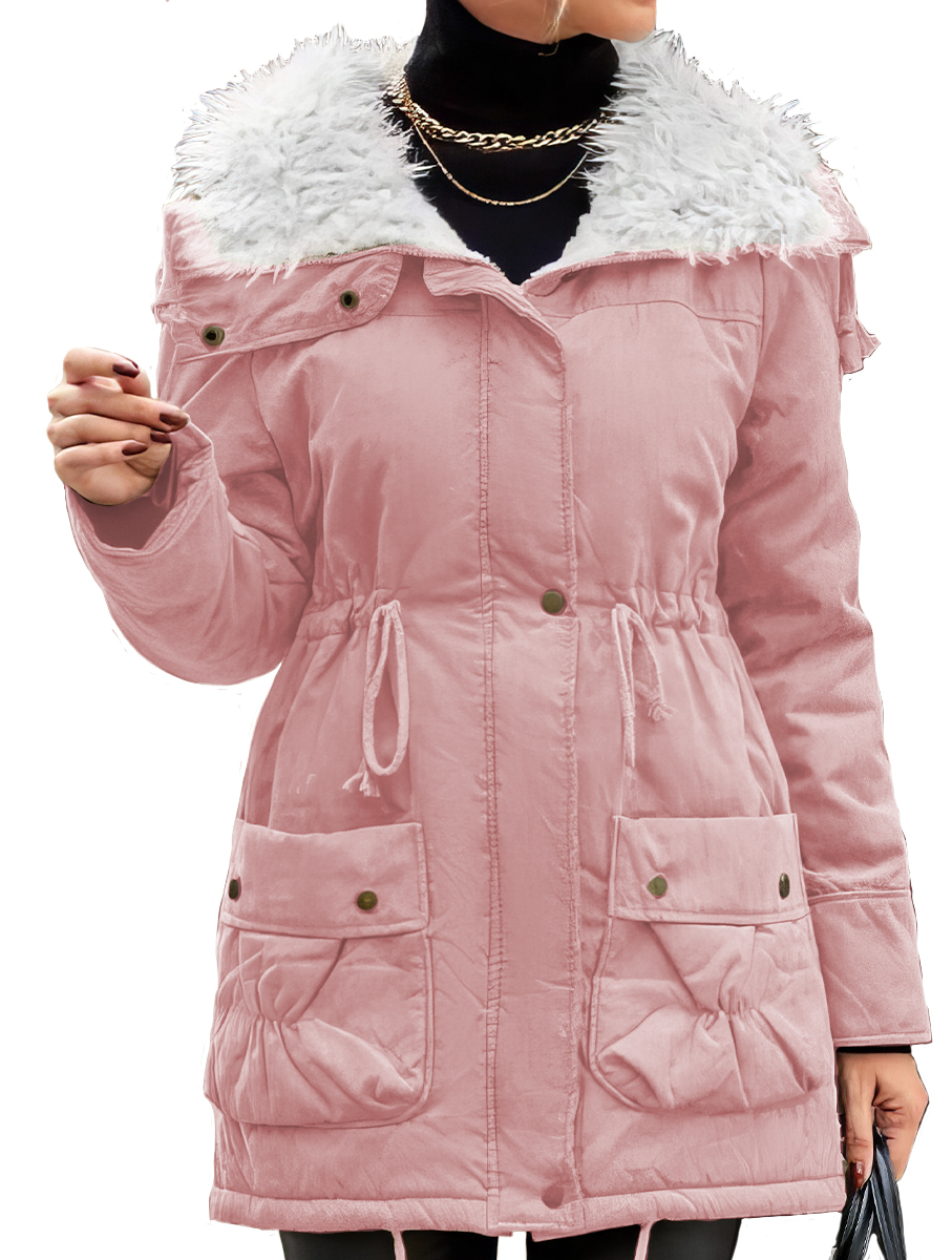 Foto 3 pulgar | Chamarra Térmica para Mujer Katiusha Aborregado de Invierno Rosa