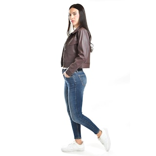 Foto 2 | Chamarra Corta De Vinipiel Roman Fashion /juvenil, 18048 (cafe) Cafe