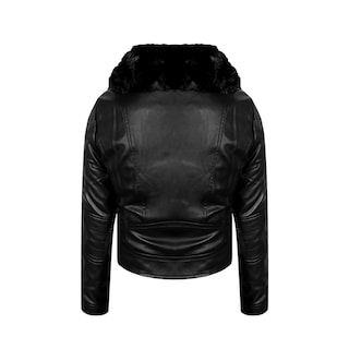 Foto 5 | Chamarra Para Dama De Vinipiel Con Cuello De Peluche Marca Furor 100% Original