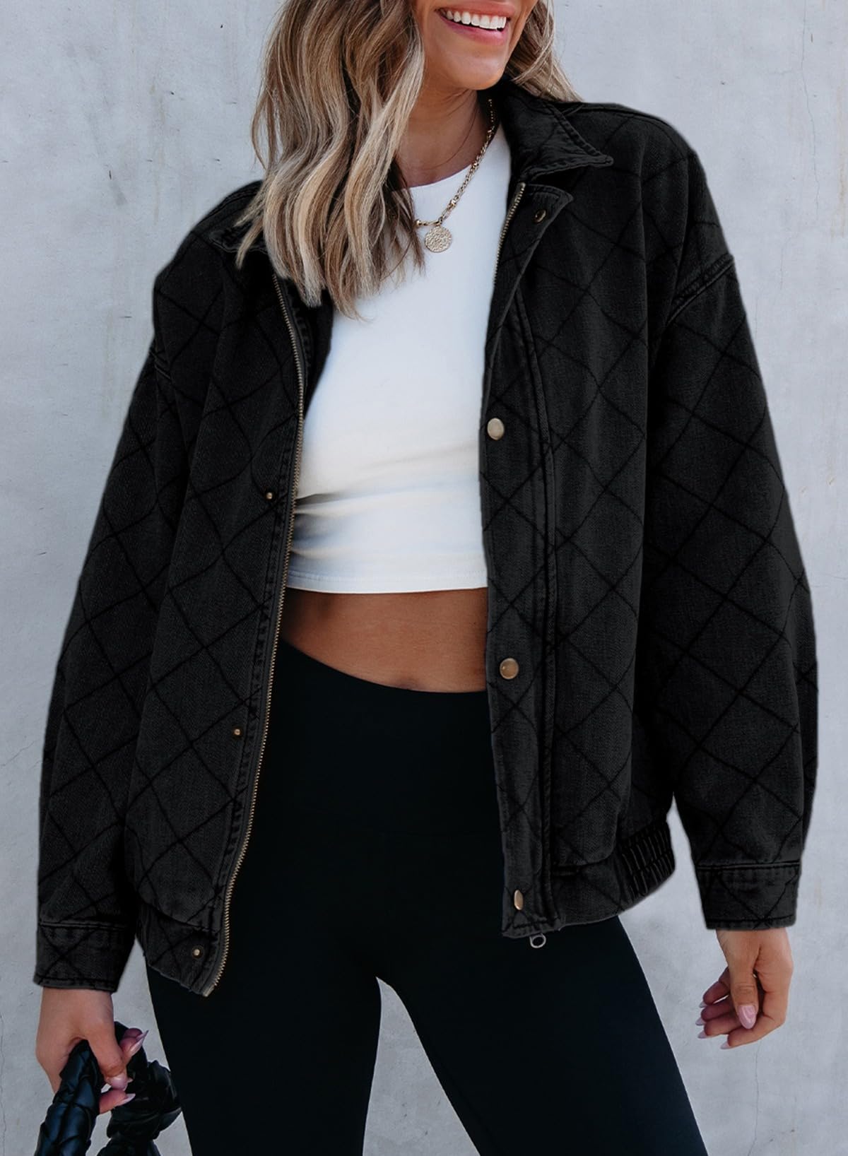 Foto 5 pulgar | Chaqueta Vaquera Sidefeel Negra para Mujer - Venta Internacional